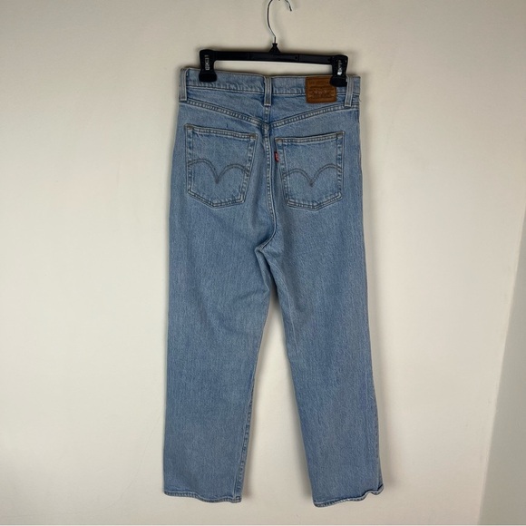 LEVI’S Ribcage Straight Ankle Jeans Distressed Size 28 - Picture 6 of 11